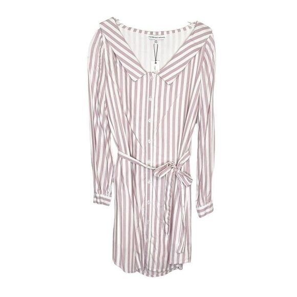 Cupcakes and Cashmere Women's Daylily Yarn Dyed Rayon Stripe Shirt Dress Size XS - Picture 9 of 16